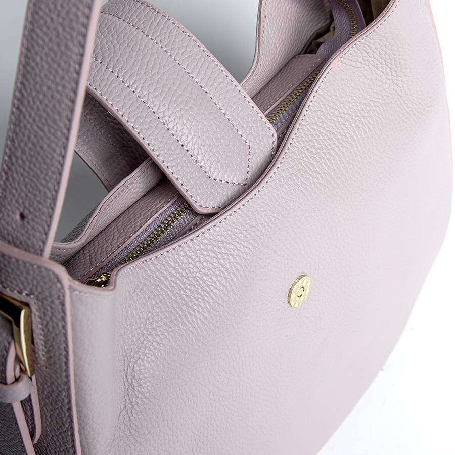 Laura Di Maggio JASMINE – Hobo bag in pelle dollaro orchidea Presa