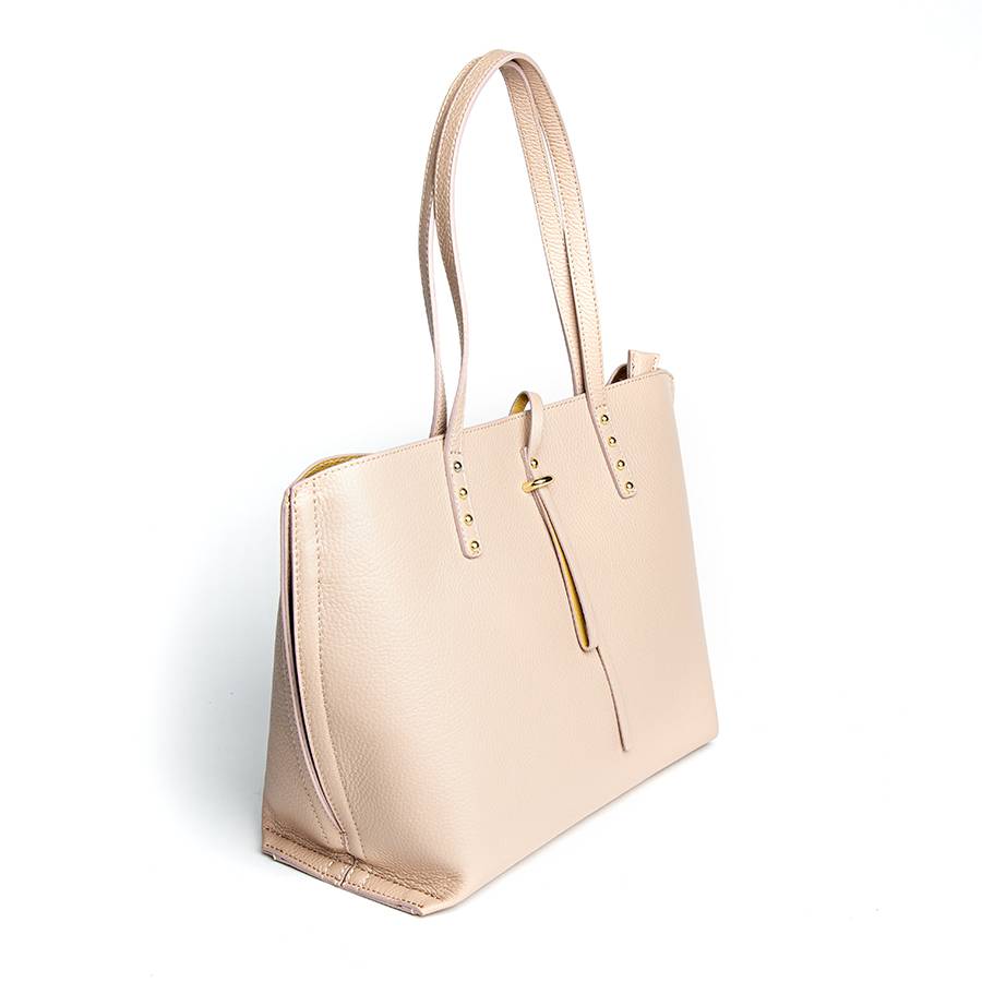 Laura Di Maggio JAMA – Shopping in pelle dollaro rosa cipria Offerta