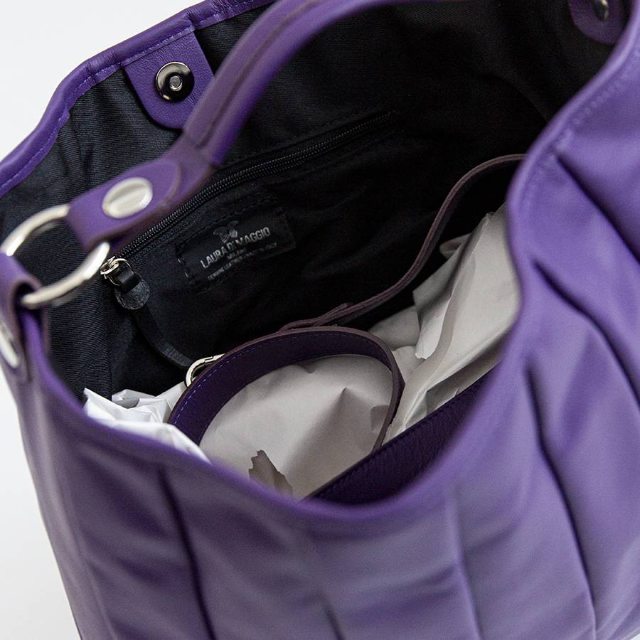 Laura Di Maggio TESSA SMALL – Sacca in pelle nappa trapuntata viola Online