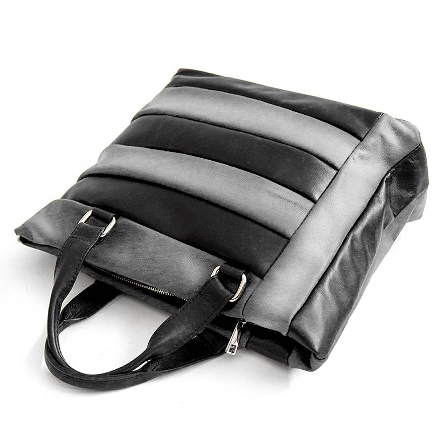 Laura Di Maggio TESSA TOTE – borsa in pelle nappa trapuntata grigia Offerte