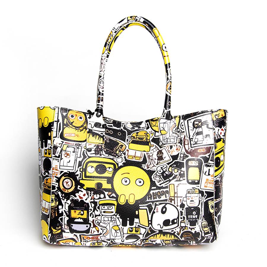 Laura Di Maggio DOODLE MAXI – Shopping in pelle serigrafata Ritorno libero