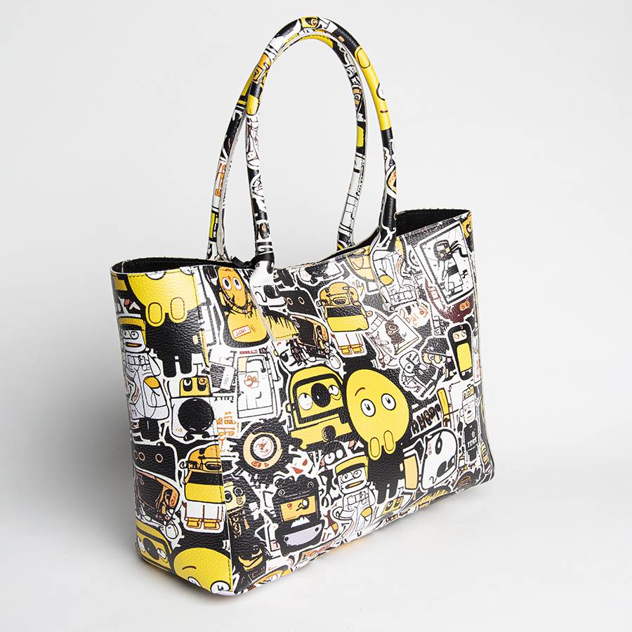 Laura Di Maggio DOODLE MAXI – Shopping in pelle serigrafata Ritorno libero