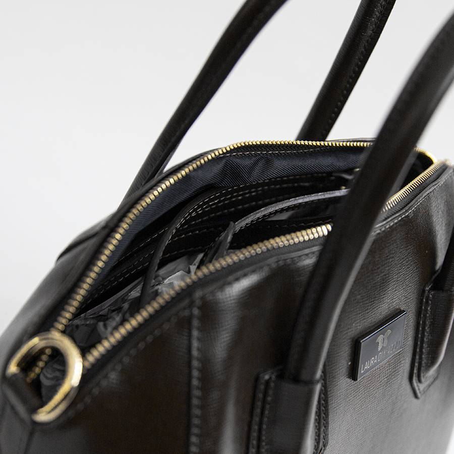 Laura Di Maggio ZAIRA – bauletto in palmellato nero Promozione temporanea