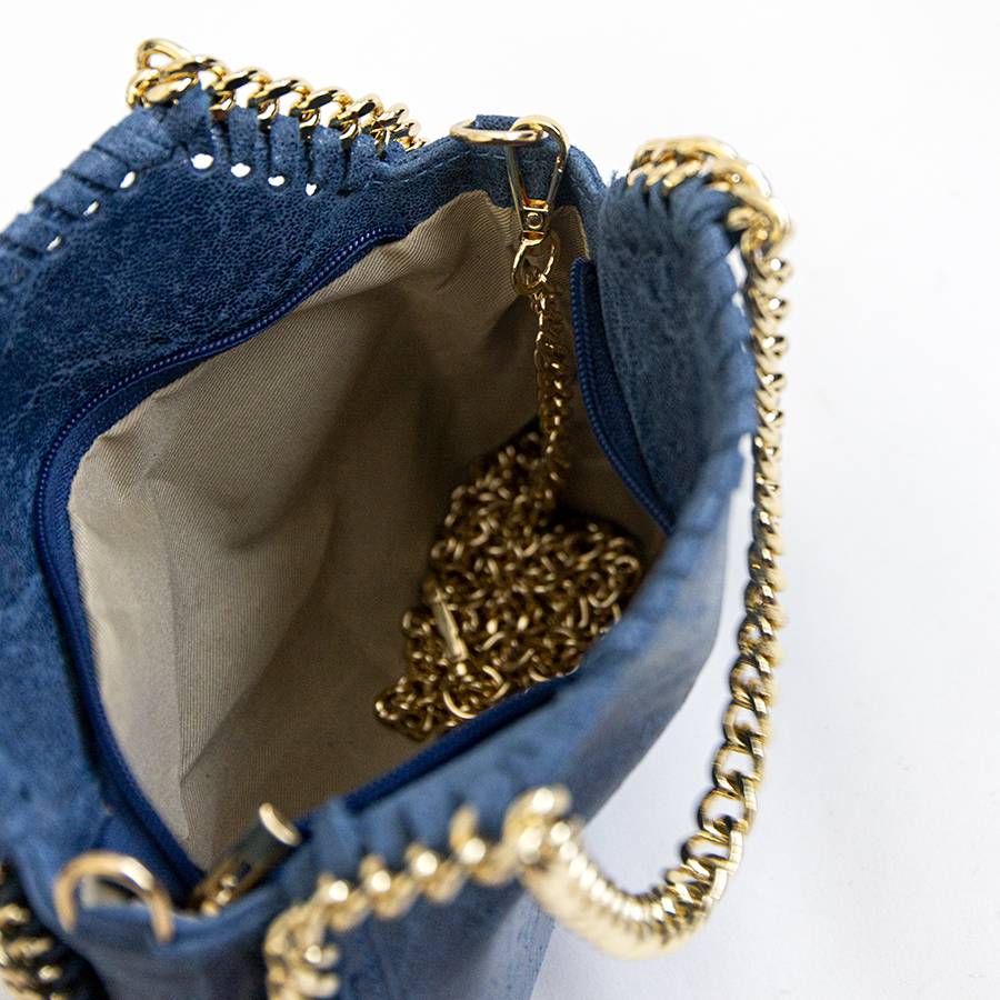 Laura Di Maggio LUMI – Borsa con catene in pelle vintage blu Fino al 60% di sconto