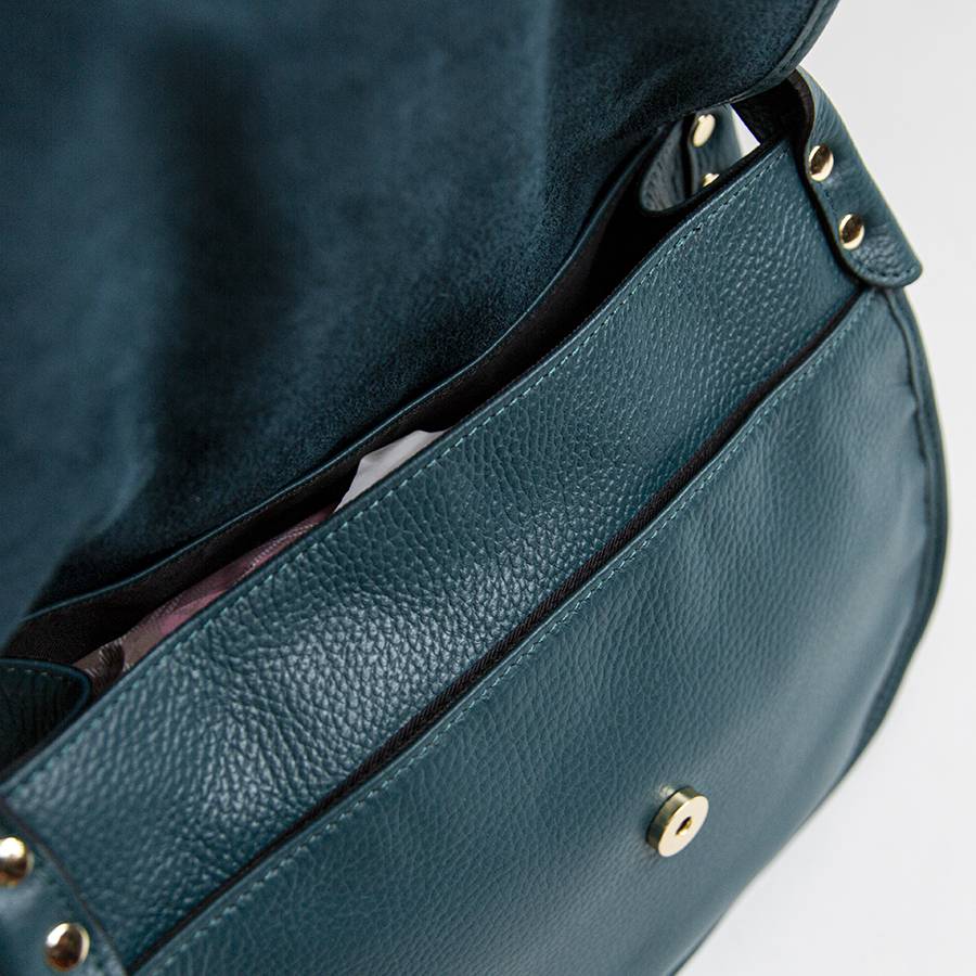 Laura Di Maggio SADDLE – postina in pelle e camoscio petrolio Officina