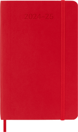 Moleskine Agenda Classic 2024/2025 PocketSettimanale, copertina morbida, 18 mesi, Rosso Scarlatto Negozio