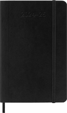 Moleskine Agenda Classic 2024/2025 PocketSettimanale, copertina morbida, 18 mesi, Nero In Saldo