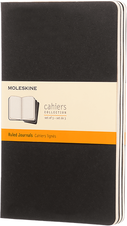 Moleskine Quaderni CahierSet da 3 quaderni, Nero Moda