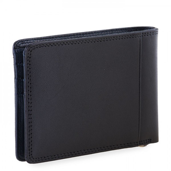 Mywalit Portafoglio da uomo con fermasoldi e tecnologia RFID Nero-Blu Prezzo Ridotto