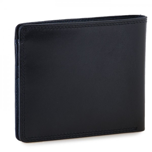 Mywalit Portafoglio da uomo standard E/W con tecnologia RFID Nero-Blu Convenienza