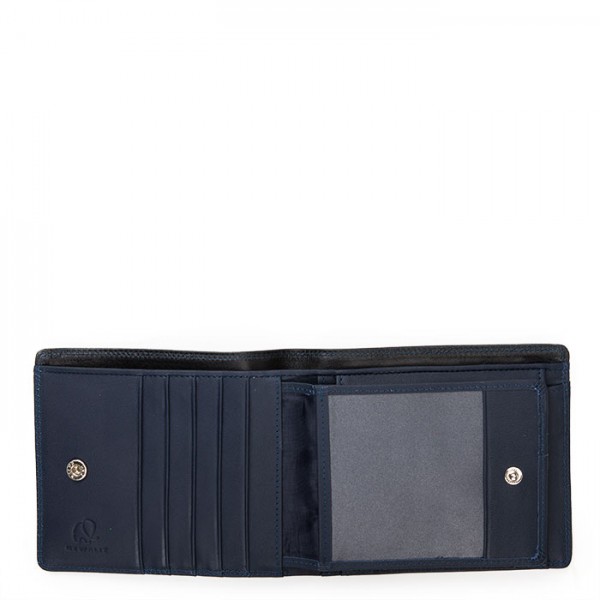 Mywalit Portafoglio da uomo grande con lente e protezione RFID Nero-Blu Offerta