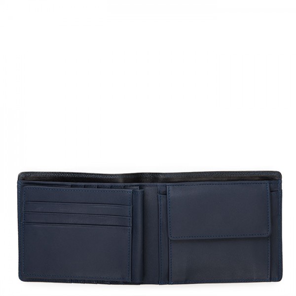 Mywalit Portafoglio da uomo grande con lente e protezione RFID Nero-Blu Offerta