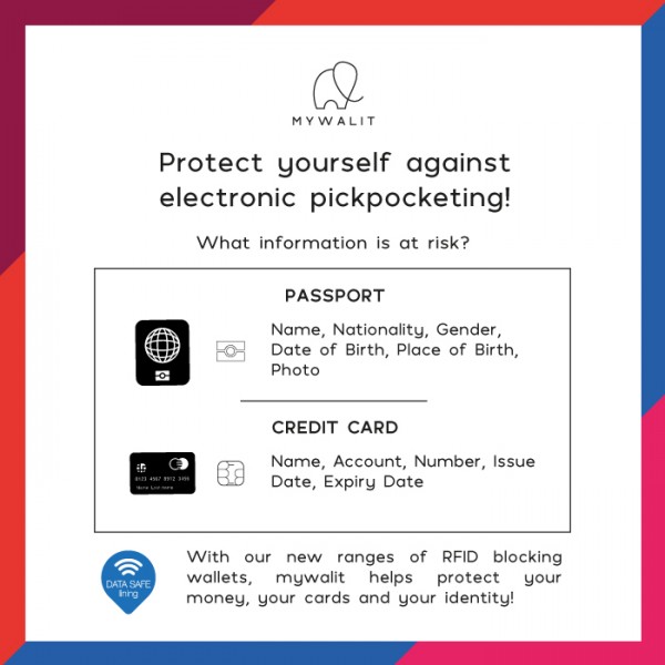 Mywalit Portafoglio da uomo grande con lente e protezione RFID Nero-Blu Offerta