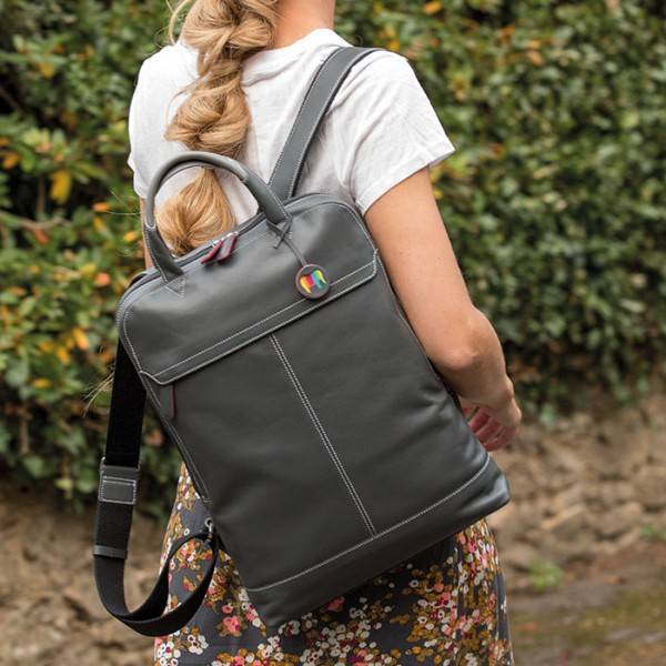 Mywalit Zaino da Lavoro in pelle Black Pace Italia
