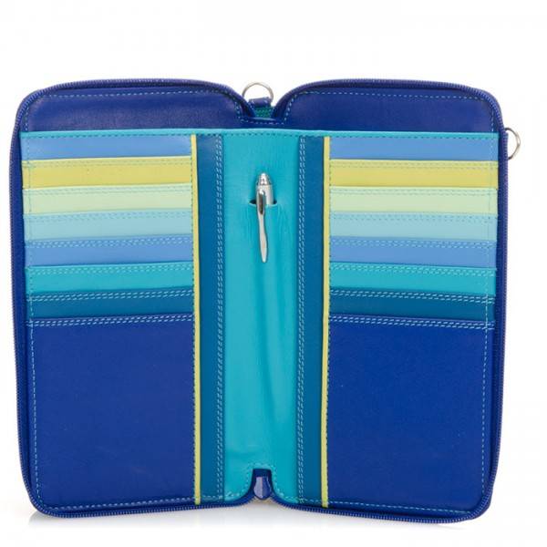 Mywalit Portafoglio multifunzione con zip su tre lati e tracolla Seascape Negozi Online