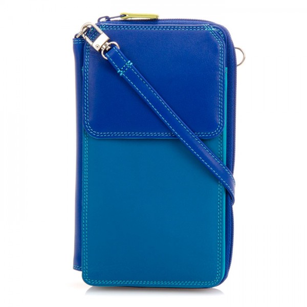 Mywalit Portafoglio multifunzione con zip su tre lati e tracolla Seascape Negozi Online