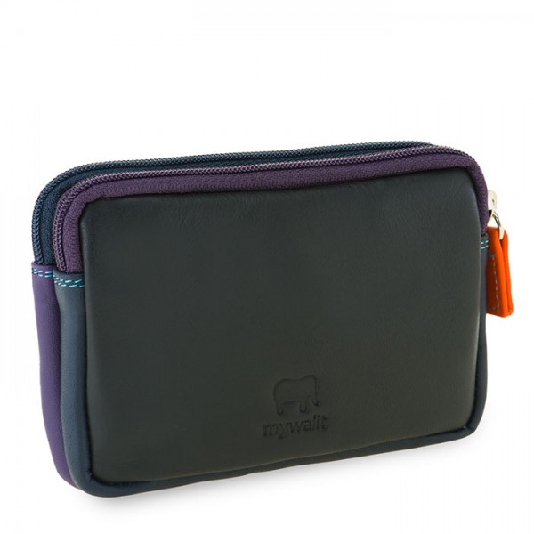 Mywalit Portafoglio/Astuccio in Pelle con doppia Zip Black Pace Convenienza