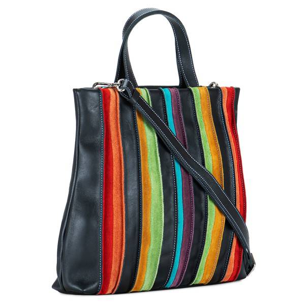 Mywalit Borsa Shopper Laguna in pelle e camoscio Nero In Linea