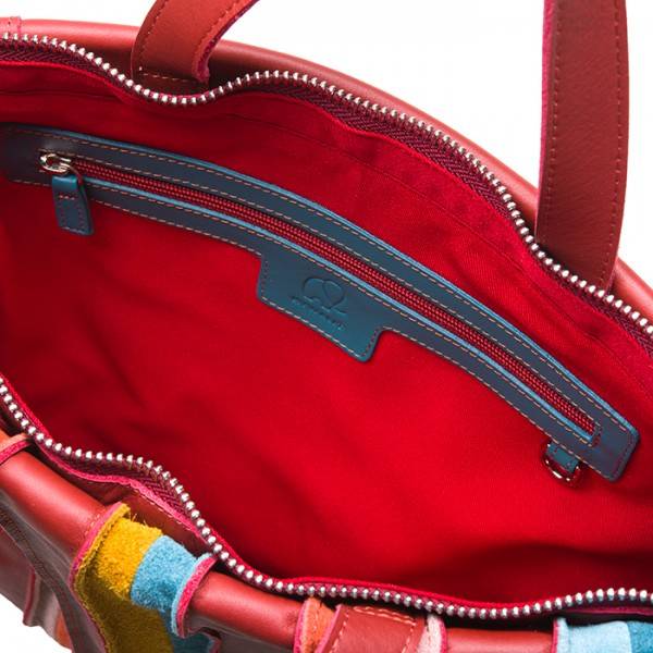 Mywalit Borsa Shopper Laguna in pelle e camoscio Vesuvio Nuovo