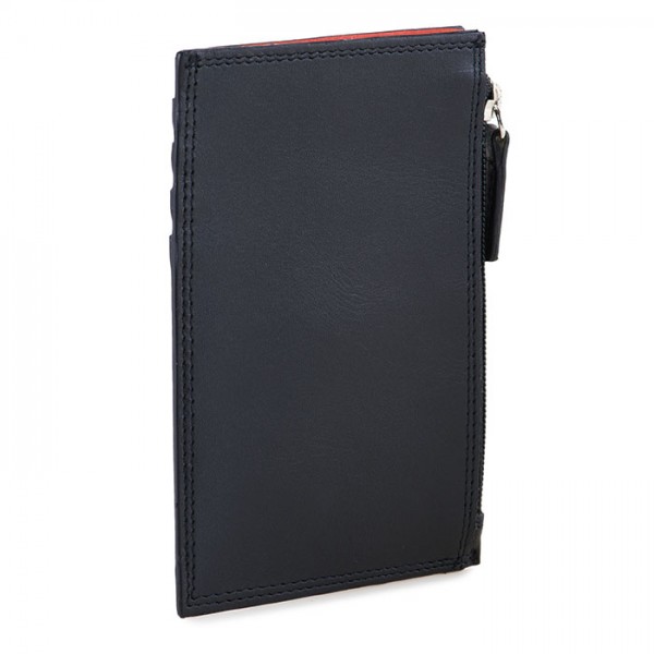 Mywalit Porta carte di credito con portamonete e tecnologia RFID Nero-Arancione Consegna Veloce