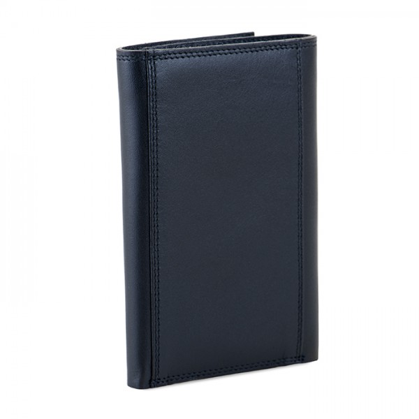 Mywalit Portafoglio da uomo Tri-fold con zip Nero-Blu Super Saving Price