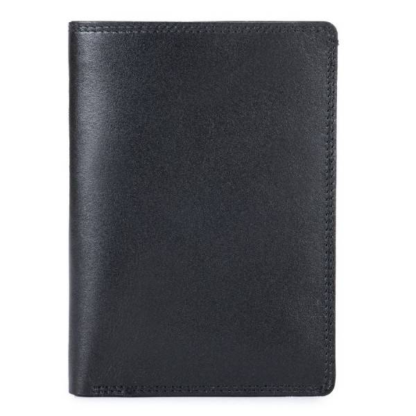 Mywalit Portafoglio Verticale bicolore da Uomo Doppio Scomparto Nero-Blu Latest stili