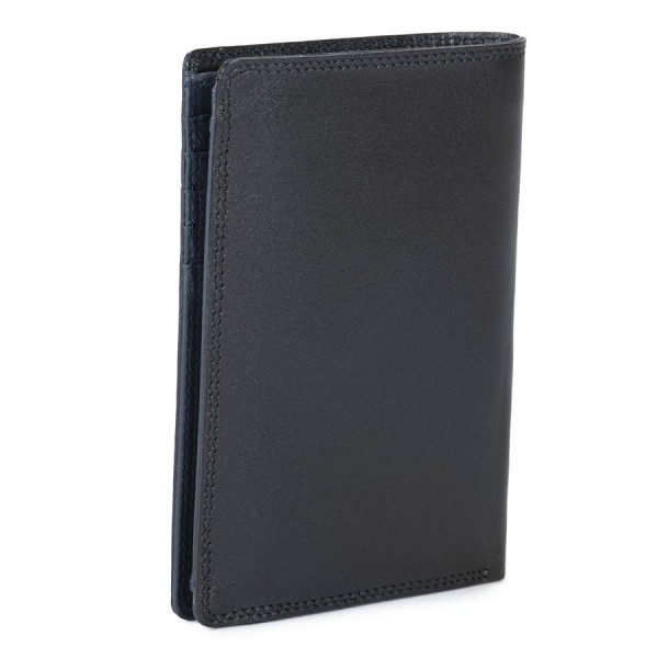 Mywalit Portafoglio Verticale bicolore da Uomo Doppio Scomparto Nero-Blu Latest stili