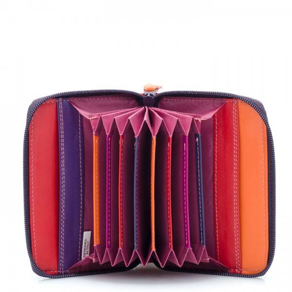 Mywalit Porta carte di credito con zip Sangria Multi In vendita