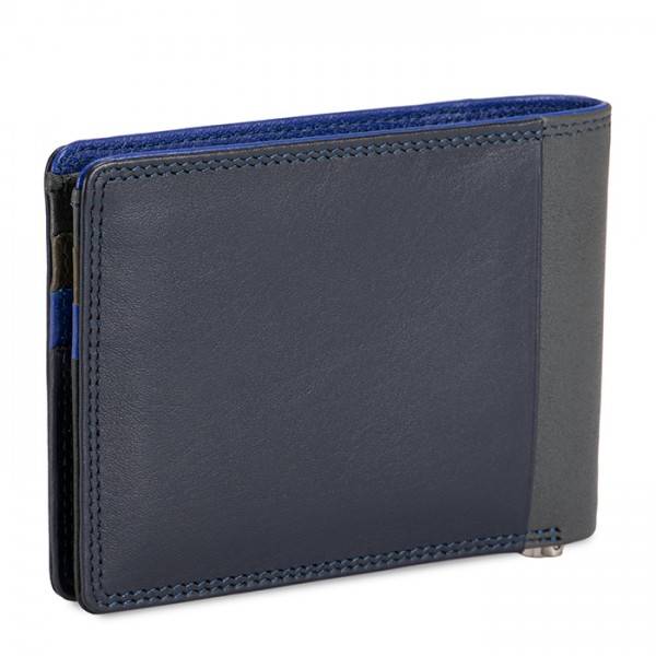 Mywalit Portafoglio da uomo con fermasoldi e tecnologia RFID Nappa Midnight Italia