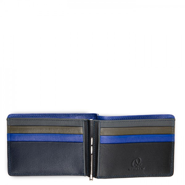 Mywalit Portafoglio da uomo con fermasoldi e tecnologia RFID Nappa Midnight Italia