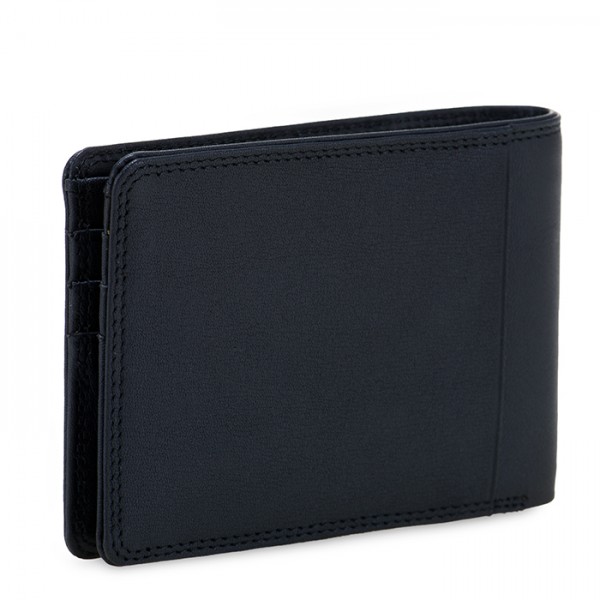 Mywalit Portafoglio da uomo con fermasoldi e tecnologia RFID Nappa Nero In Linea