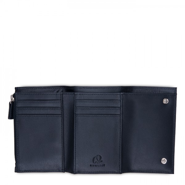 Mywalit Portafoglio da uomo Tri-fold con zip e tecnologia RFID Nappa Nero Shopping Online
