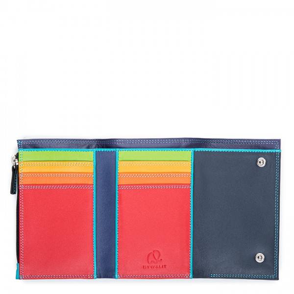 Mywalit Portafoglio da uomo Tri-fold con zip Nappa Black Pace Affare Del Giorno