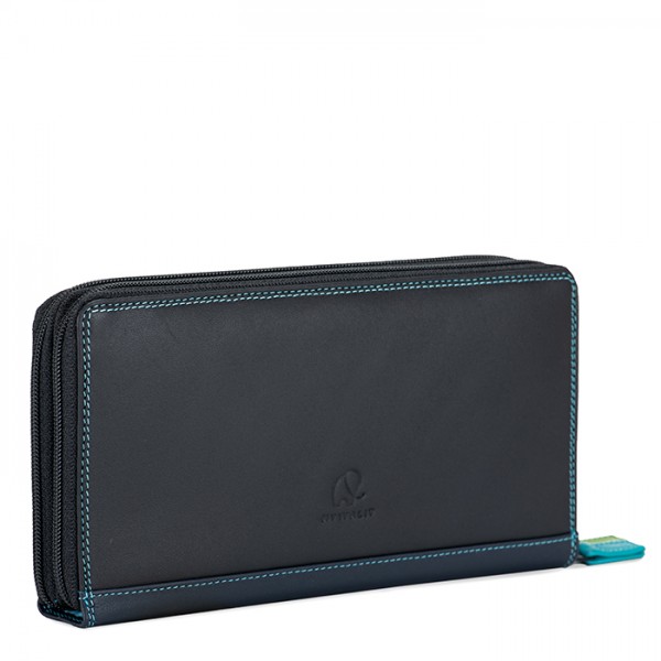 Mywalit Portafoglio con doppia zip grande Black Pace In Saldo