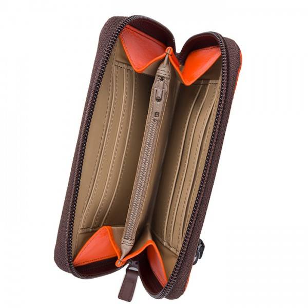 Mywalit Portafoglio Medio in Pelle con Zip Cacao Fino al 50% di sconto