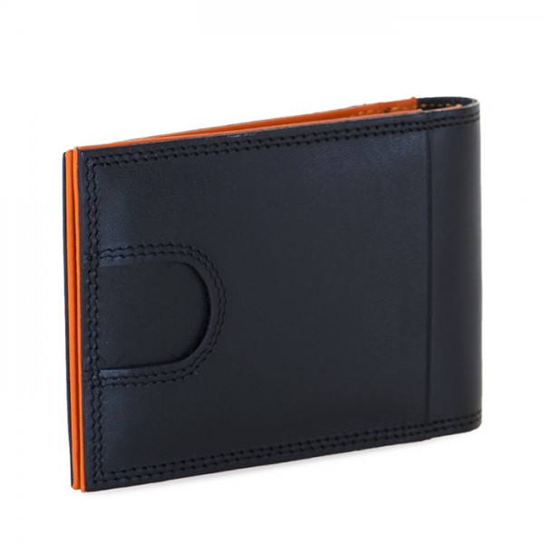 Mywalit Portafoglio da uomo Bi-fold con Portacarte Nero-Arancione Vendita