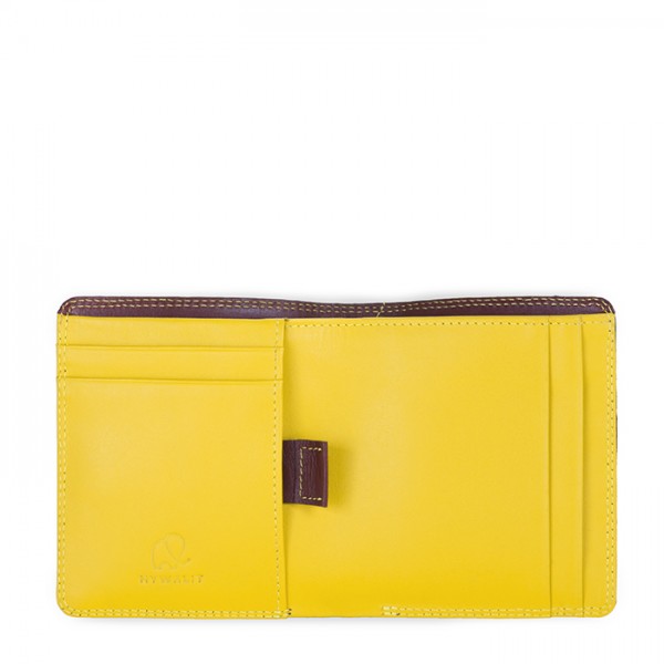 Mywalit Portafoglio da uomo Bi-fold con scomparto estraibile Marrone-Giallo Qualità Garantita