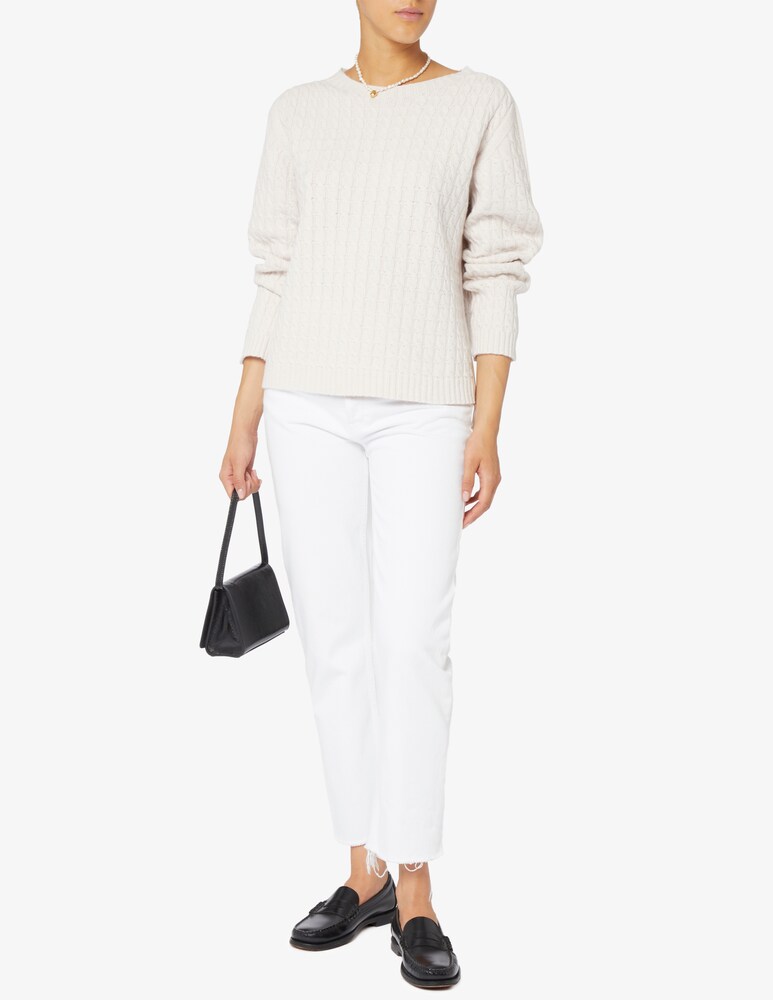 Elizabeth Ascot Maglione scollo a barca con treccia Nuova