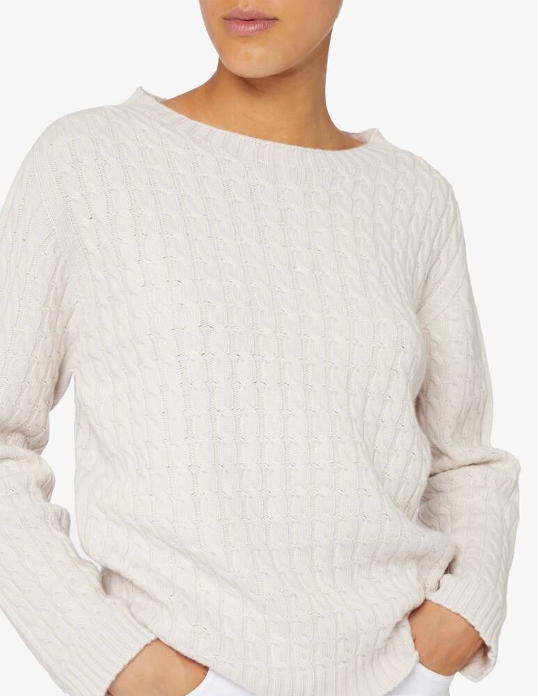 Elizabeth Ascot Maglione scollo a barca con treccia Nuova