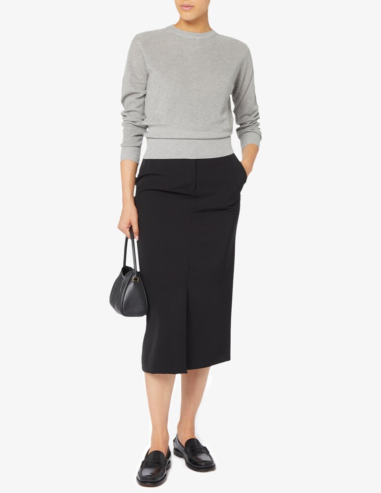EMME Marella Kiku manica lunga fitted lurex Vendita Calda