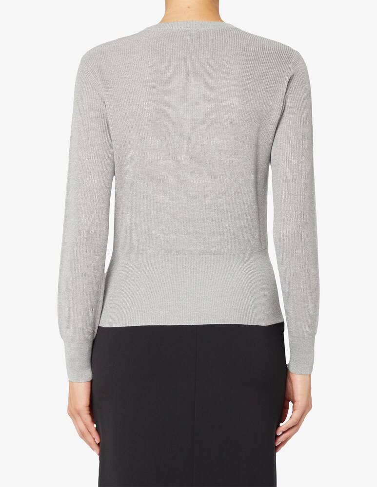EMME Marella Kiku manica lunga fitted lurex Vendita Calda