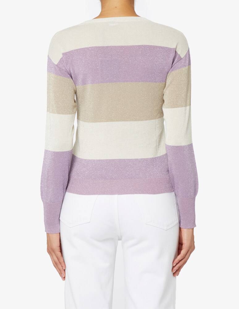 EMME Marella Picasso maglione in lurex bande orizzontale In Saldo