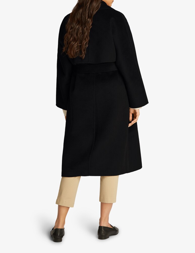 Calvin Klein Cappotto vestaglia lungo con cintura in lana Spedizione Gratuita