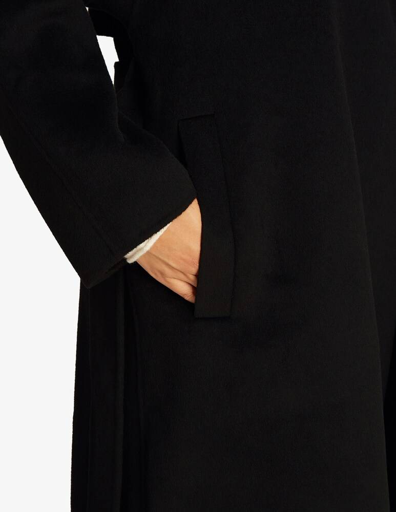 Calvin Klein Cappotto vestaglia lungo con cintura in lana Spedizione Gratuita