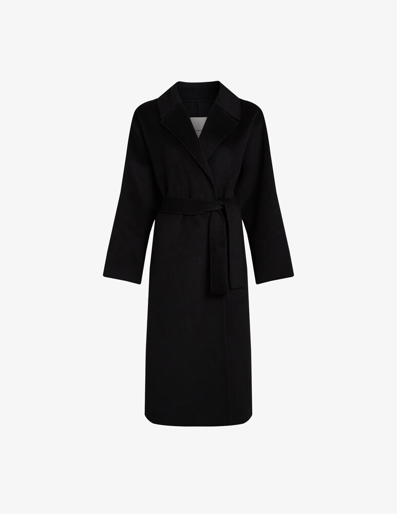 Calvin Klein Cappotto vestaglia lungo con cintura in lana Spedizione Gratuita