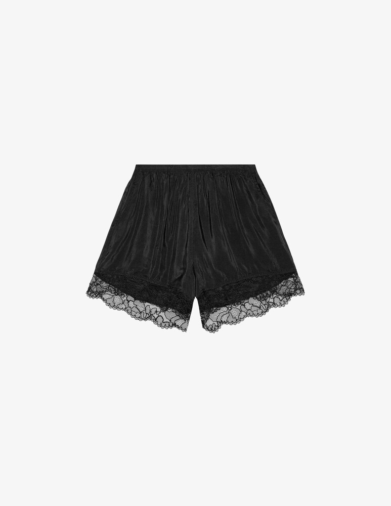 Ganni Shorts in habotai di viscosa elasticizzato Vendita Economica