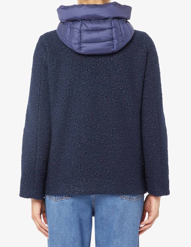 EMME Marella Whool ricciolino zip cappuccio Nuovo