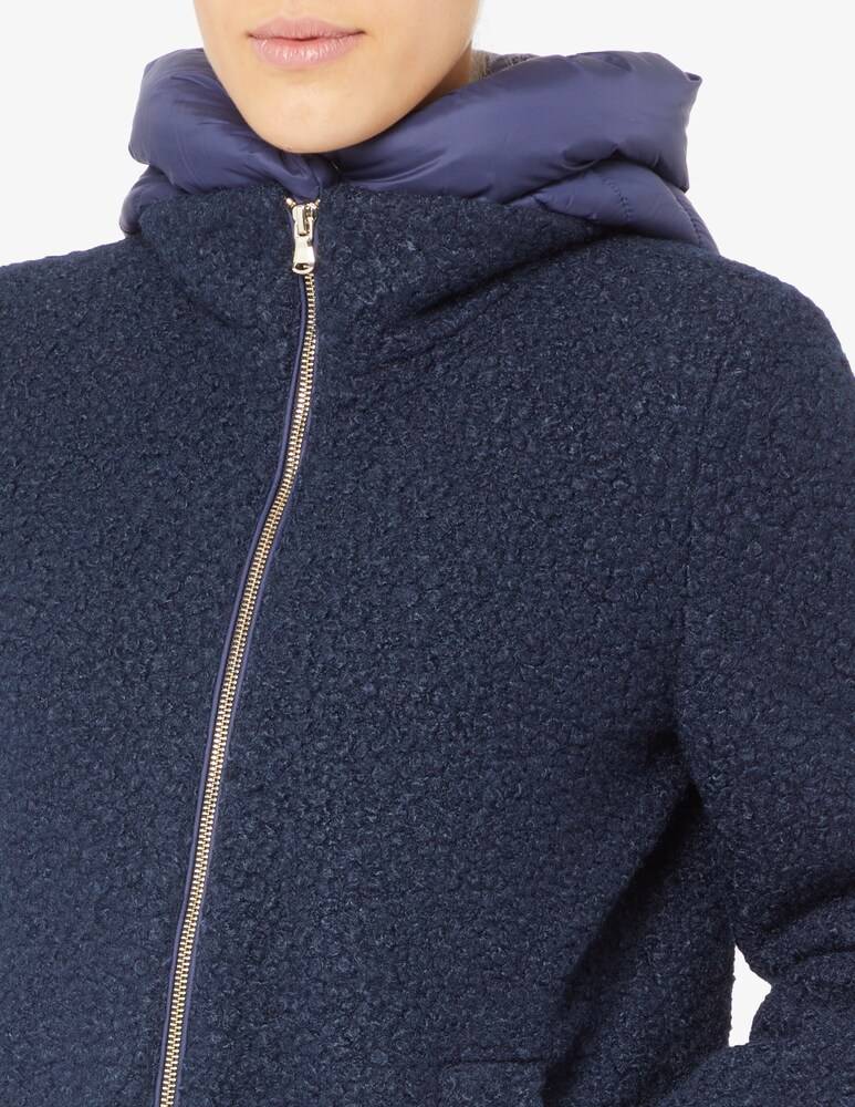 EMME Marella Whool ricciolino zip cappuccio Nuovo