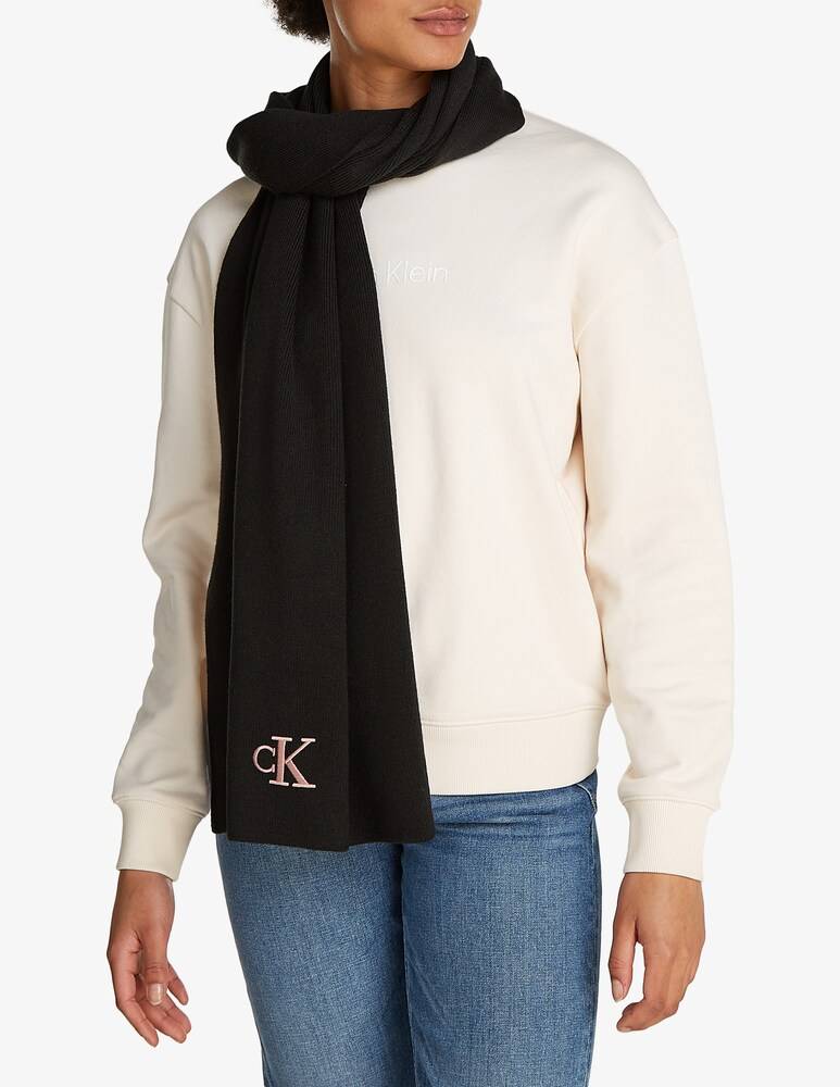 Calvin Klein Jeans Sciarpa monogram ricamata Promozione Limitata