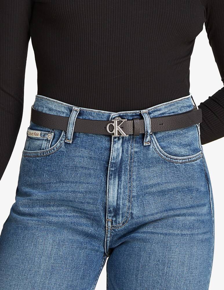 Calvin Klein Jeans Cintura mono plaque in pelle 25mm Negozio